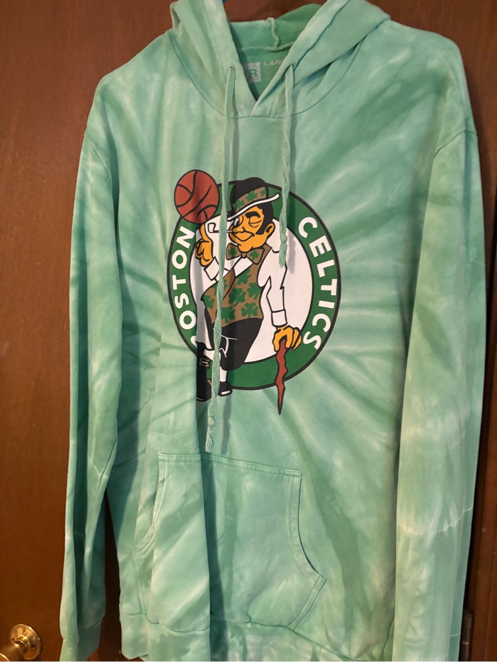 Green Tie-Dye Pullover Hoodie